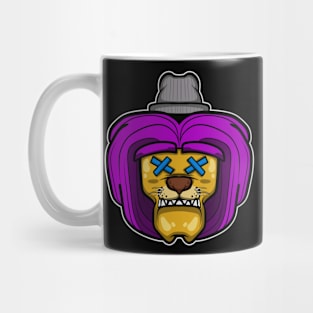 purple lion cartoon Mug